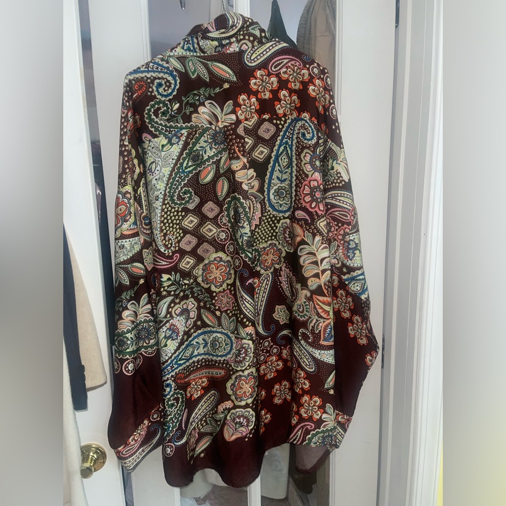 Nasty Gal Multicolor Paisley Button Shirt